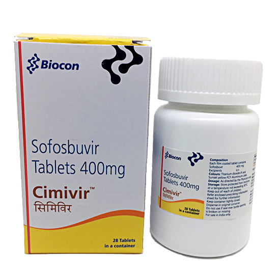 Cimivir Софосбувир 400мг - софосбувир (Sofosbuvir) 400мг, Biocon Ltd.