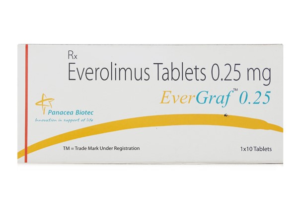 Evergraf 0. 25mg (Everolimus 0.25mg)